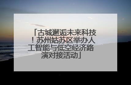 古城邂逅未来科技！苏州姑苏区举办人工智能与低空经济路演对接活动