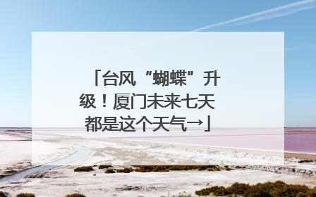 台风“蝴蝶”升级！厦门未来七天都是这个天气→