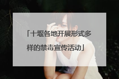 十堰各地开展形式多样的禁毒宣传活动