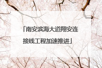 南安滨海大道翔安连接线工程加速推进