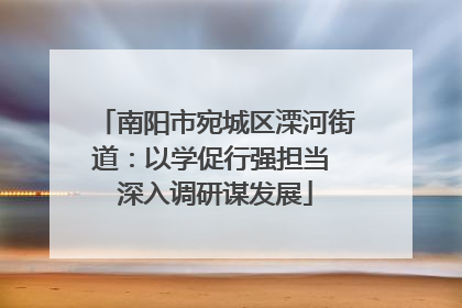 南阳市宛城区溧河街道：以学促行强担当 深入调研谋发展