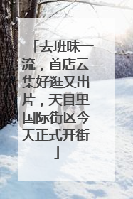 去班味一流，首店云集好逛又出片，天目里国际街区今天正式开街