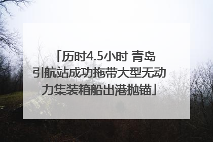历时4.5小时 青岛引航站成功拖带大型无动力集装箱船出港抛锚