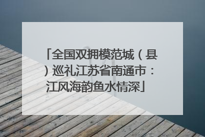 全国双拥模范城（县）巡礼江苏省南通市：江风海韵鱼水情深