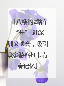 八楼的2路车 “开” 进深圳文博会，吸引众多游客打卡青春记忆