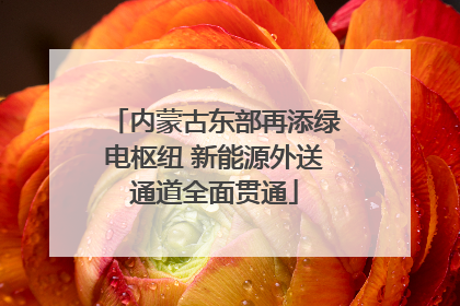 内蒙古东部再添绿电枢纽 新能源外送通道全面贯通