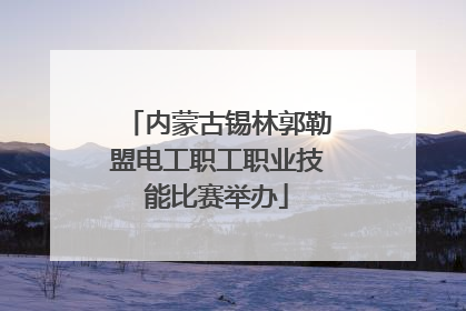 内蒙古锡林郭勒盟电工职工职业技能比赛举办