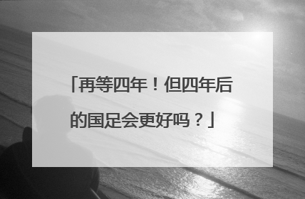 再等四年！但四年后的国足会更好吗？