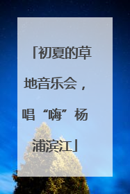 初夏的草地音乐会，唱“嗨”杨浦滨江