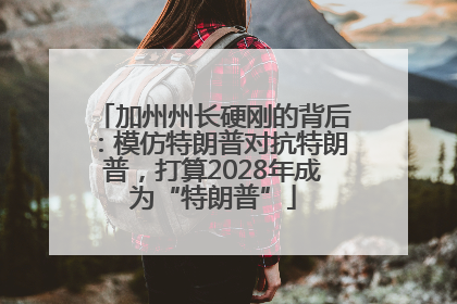 加州州长硬刚的背后：模仿特朗普对抗特朗普，打算2028年成为“特朗普”