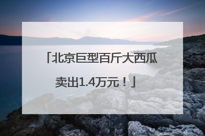 北京巨型百斤大西瓜卖出1.4万元！