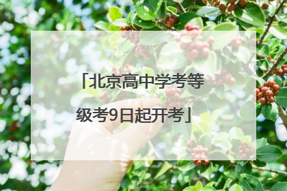 北京高中学考等级考9日起开考