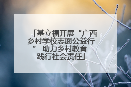 基立福开展“广西乡村学校志愿公益行” 助力乡村教育 践行社会责任