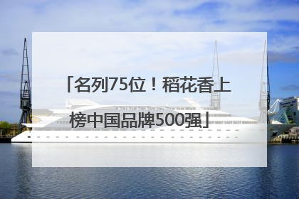 名列75位！稻花香上榜中国品牌500强