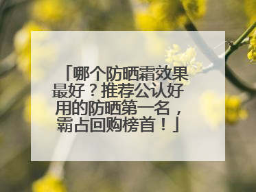 哪个防晒霜效果最好？推荐公认好用的防晒第一名，霸占回购榜首！