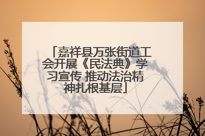 嘉祥县万张街道工会开展《民法典》学习宣传 推动法治精神扎根基层