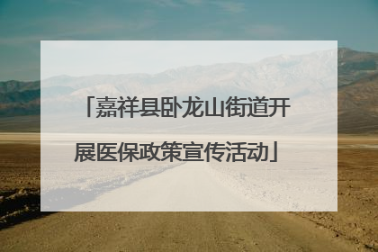 嘉祥县卧龙山街道开展医保政策宣传活动
