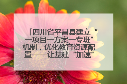 四川省平昌县建立“一项目一方案一专班”机制，优化教育资源配置——让基建“加速”，为成长“铺路”