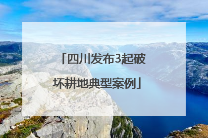 四川发布3起破坏耕地典型案例