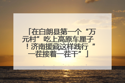 在白朗县第一个“万元村”吃上高原车厘子！济南援藏这样践行“一茬接着一茬干”