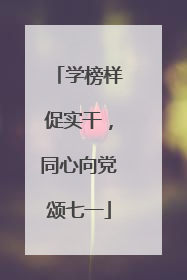 学榜样促实干，同心向党颂七一
