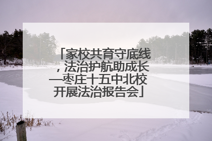 家校共育守底线，法治护航助成长—枣庄十五中北校开展法治报告会