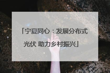 宁夏同心：发展分布式光伏 助力乡村振兴