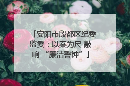 安阳市殷都区纪委监委：以案为尺 敲响 “廉洁警钟”
