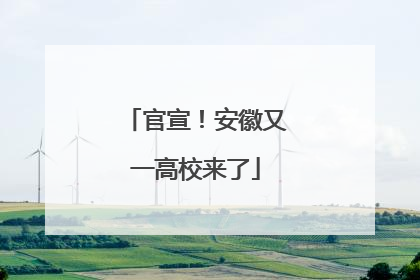 官宣！安徽又一高校来了