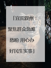 宜宾叙州：聚焦群众急难愁盼 用心办好民生实事