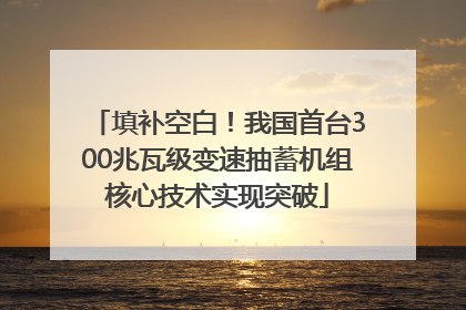 填补空白！我国首台300兆瓦级变速抽蓄机组核心技术实现突破