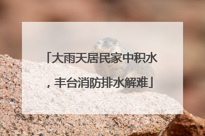 大雨天居民家中积水，丰台消防排水解难