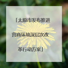 太原市发布推进营商环境深层次改革行动方案