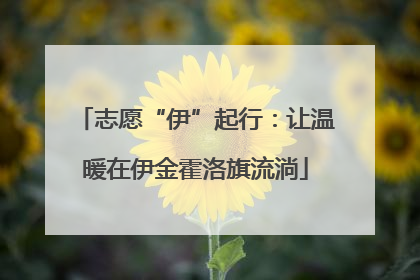 志愿“伊”起行：让温暖在伊金霍洛旗流淌