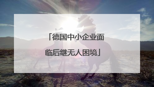 德国中小企业面临后继无人困境