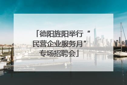 德阳旌阳举行“民营企业服务月”专场招聘会