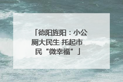 德阳旌阳：小公厕大民生 托起市民“微幸福”