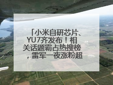 小米自研芯片、YU7齐发布！相关话题霸占热搜榜，雷军一夜涨粉超20万