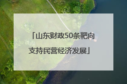 山东财政50条靶向支持民营经济发展