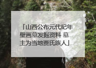 山西公布元代纪年壁画墓发掘资料 墓主为当地贾氏族人