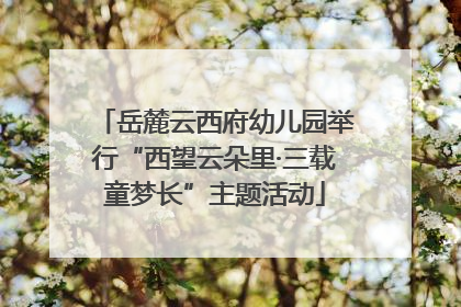 岳麓云西府幼儿园举行“西望云朵里·三载童梦长”主题活动