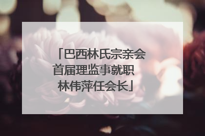 巴西林氏宗亲会首届理监事就职 林伟萍任会长