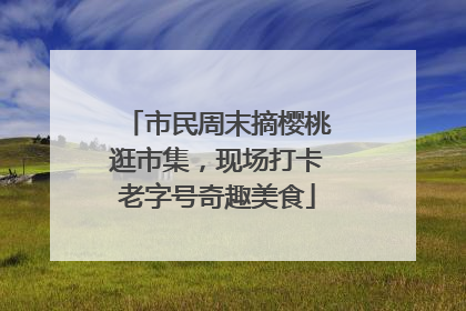 市民周末摘樱桃逛市集，现场打卡老字号奇趣美食