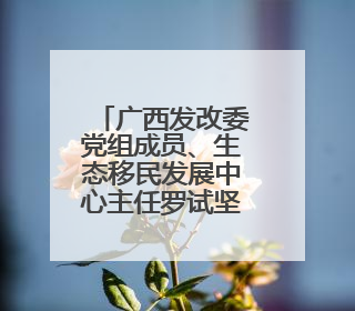 广西发改委党组成员、生态移民发展中心主任罗试坚履新桂林