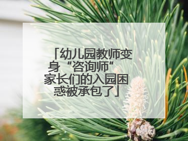 幼儿园教师变身“咨询师” 家长们的入园困惑被承包了