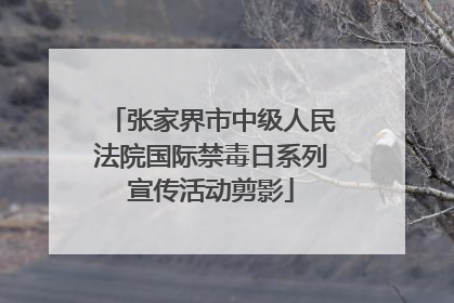 张家界市中级人民法院国际禁毒日系列宣传活动剪影