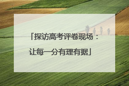 探访高考评卷现场：让每一分有理有据
