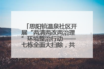 思阳镇温泉社区开展“两清两改两治理”环境整治行动——七栋全面大扫除，共建洁净家园