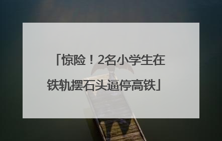 惊险！2名小学生在铁轨摆石头逼停高铁