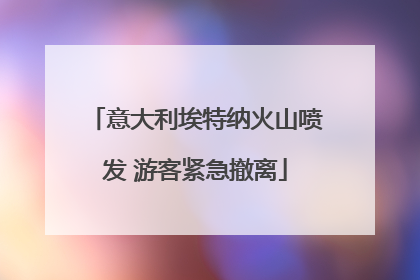 意大利埃特纳火山喷发 游客紧急撤离